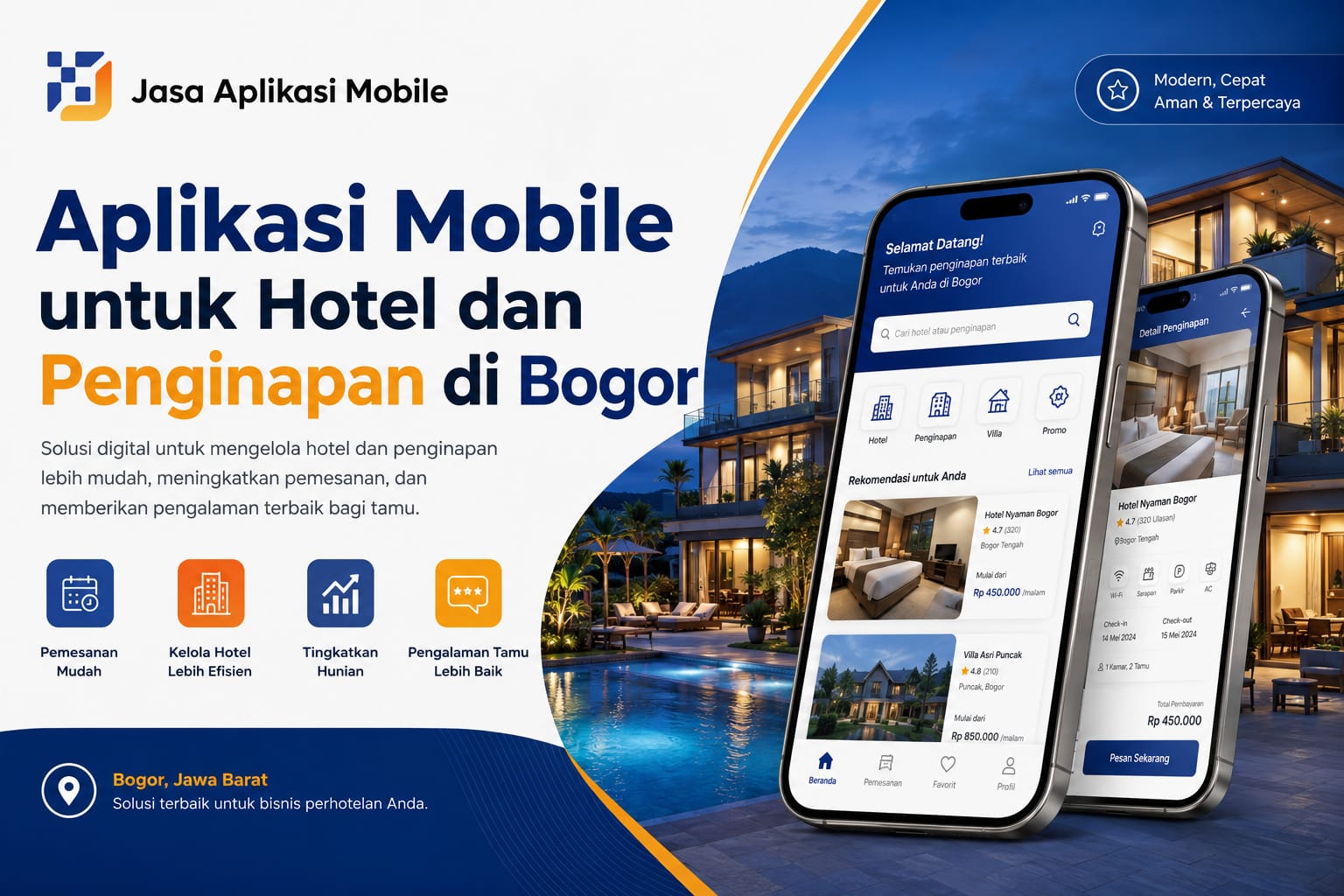 Aplikasi Mobile untuk Hotel dan Penginapan di Bogor